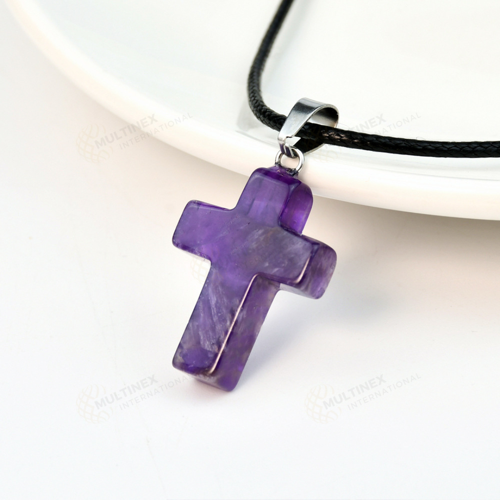 Amethyst Cross Pendant