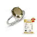 Natural Pyrite Gemstone Silver Ring (Certified)
