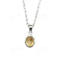 Natural Citrine Oval Pendant