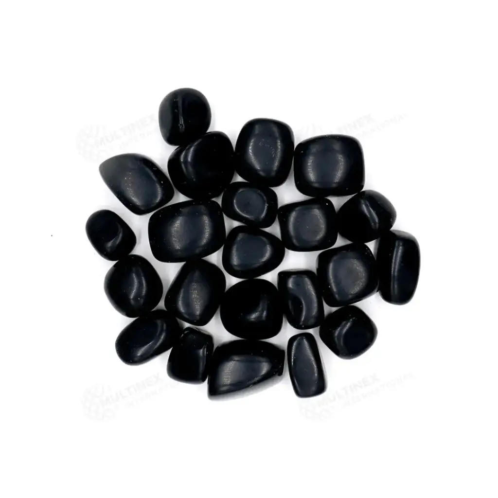 Natural Black Obsidian Gemstone (4 Pcs)
