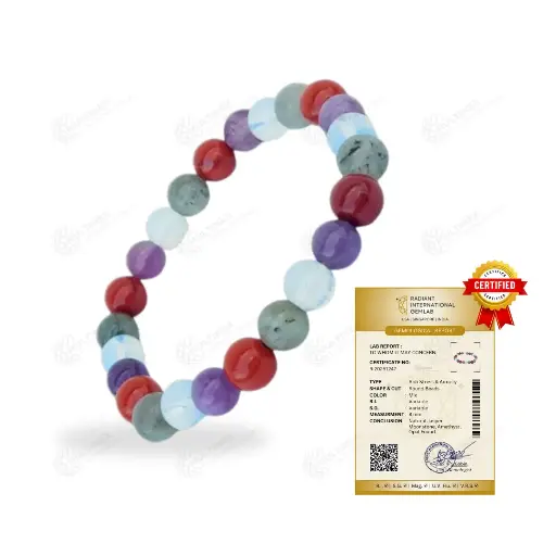 [MI-IB05] Anti Stress & Anxiety - Natural Gemstone Intention Bracelet (Cetrified)