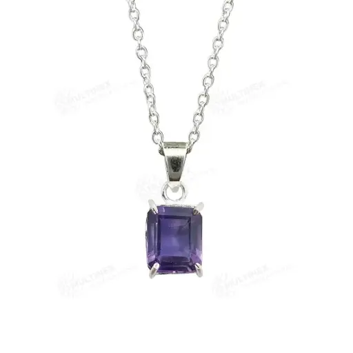 [MI-APP01] Natural Amethyst Rectrangle Pendant