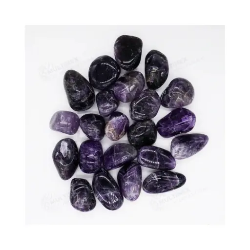 [MI-TS01] Natural Amethyst Tumble Gemstone (4 Pcs)