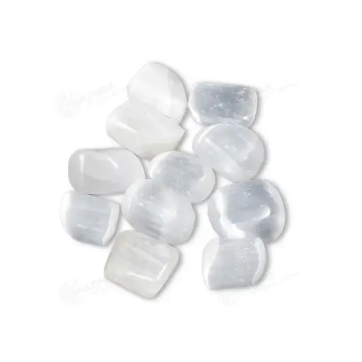 [MI-TS05] Natural Selenite Tumble Gemstone (4 Pcs)